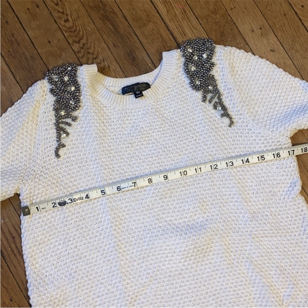 Topshop Crystal Sweater Topshop Beige Top Topshop Sweater View 5